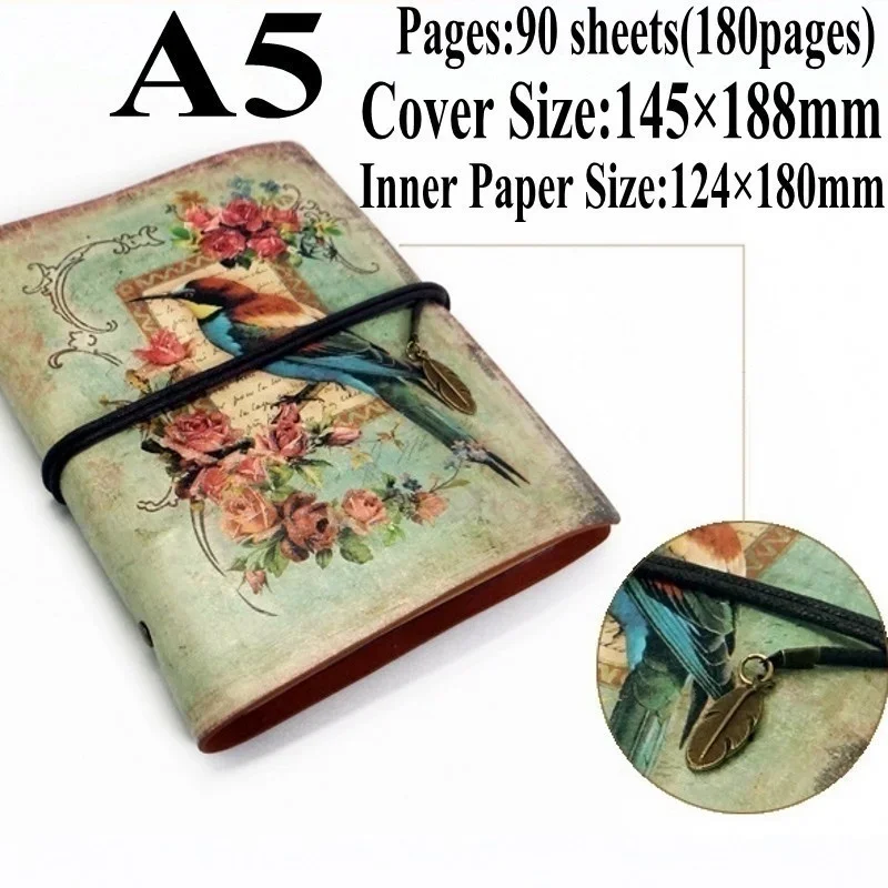 Vintage Leather Journal Notebook - Mini taccuino vintage in pelle fatto