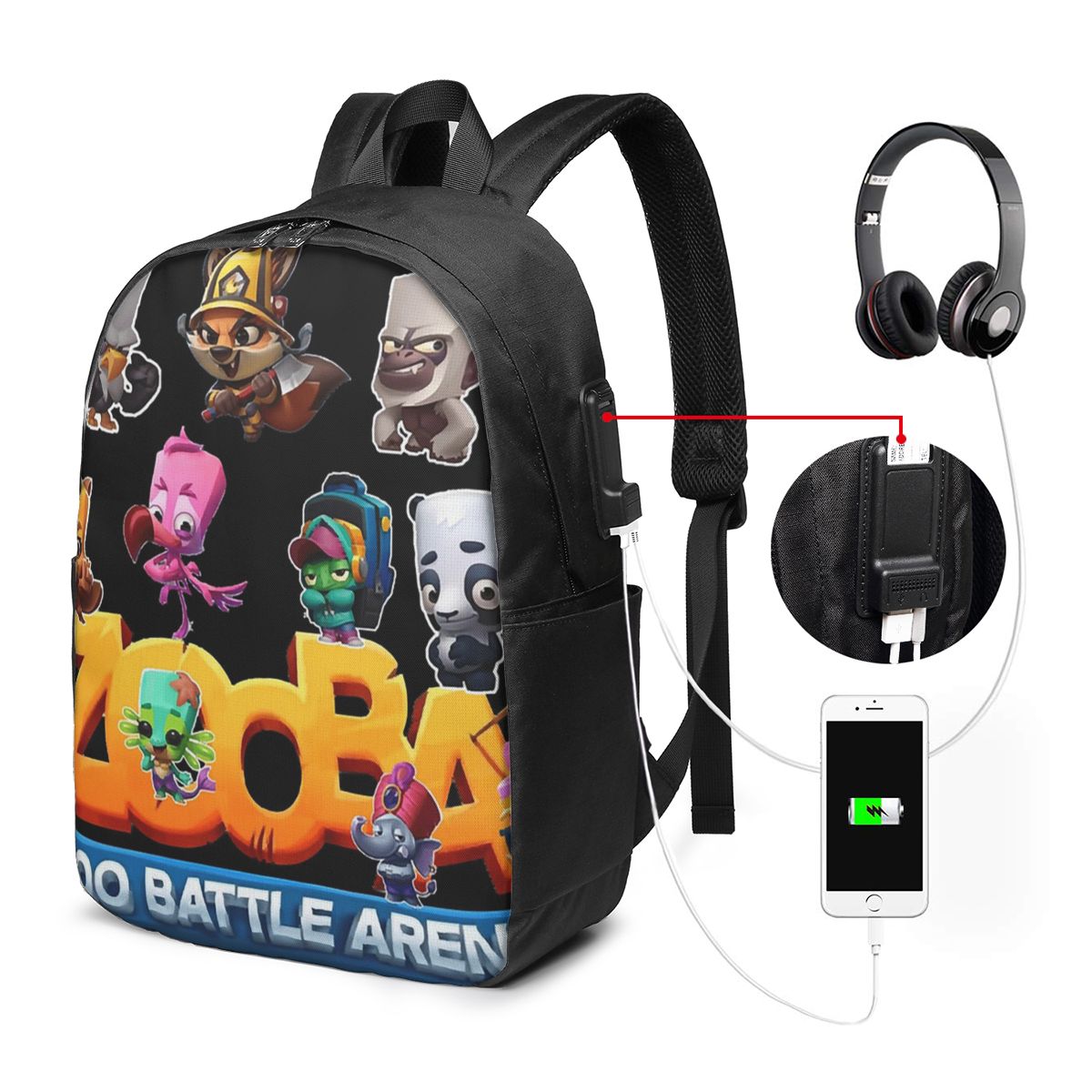 Music - Ottimo Zaino Modello Zooba Battle Arena
