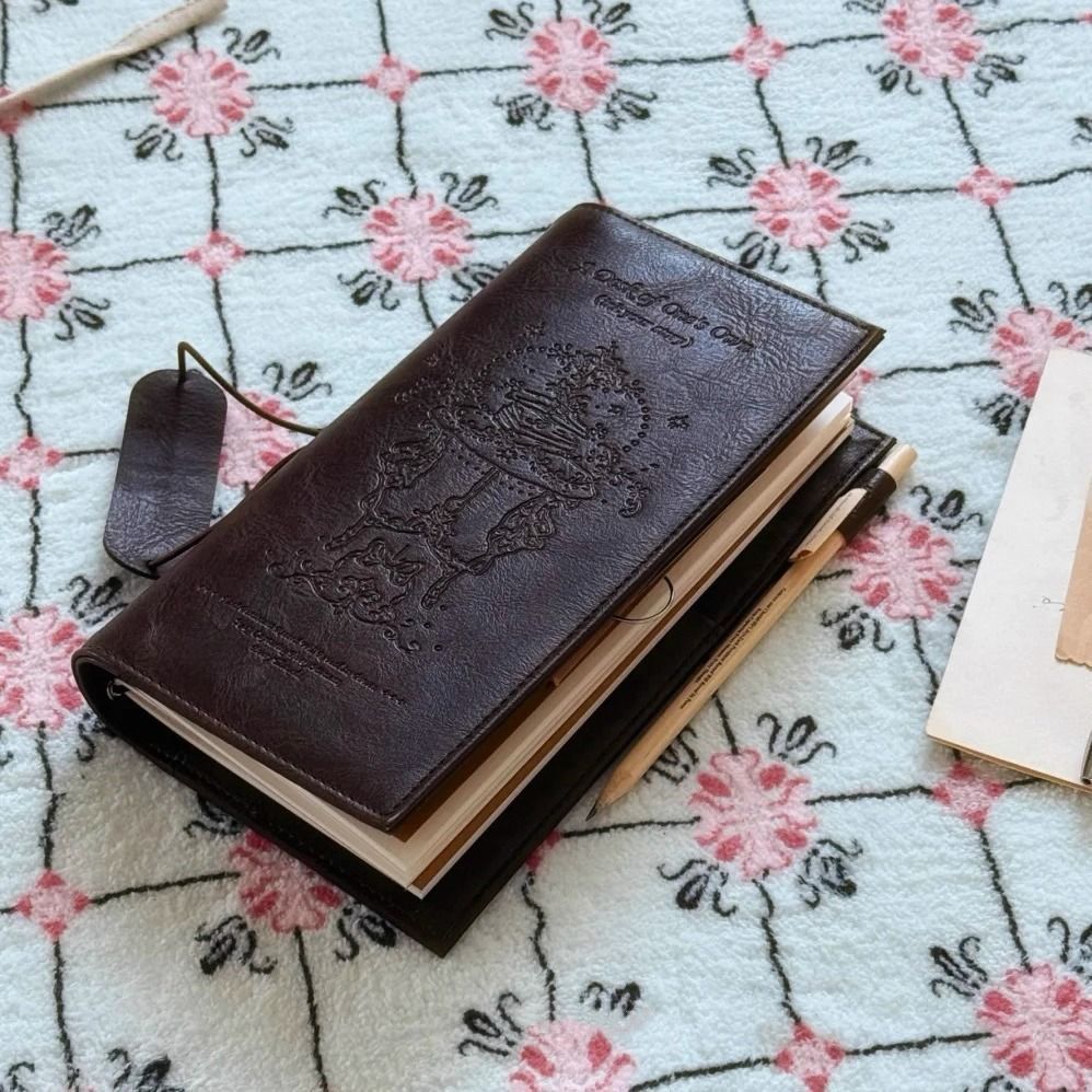 Vintage Leather Journal Notebook - Quaderno vintage nero in pelle PU,