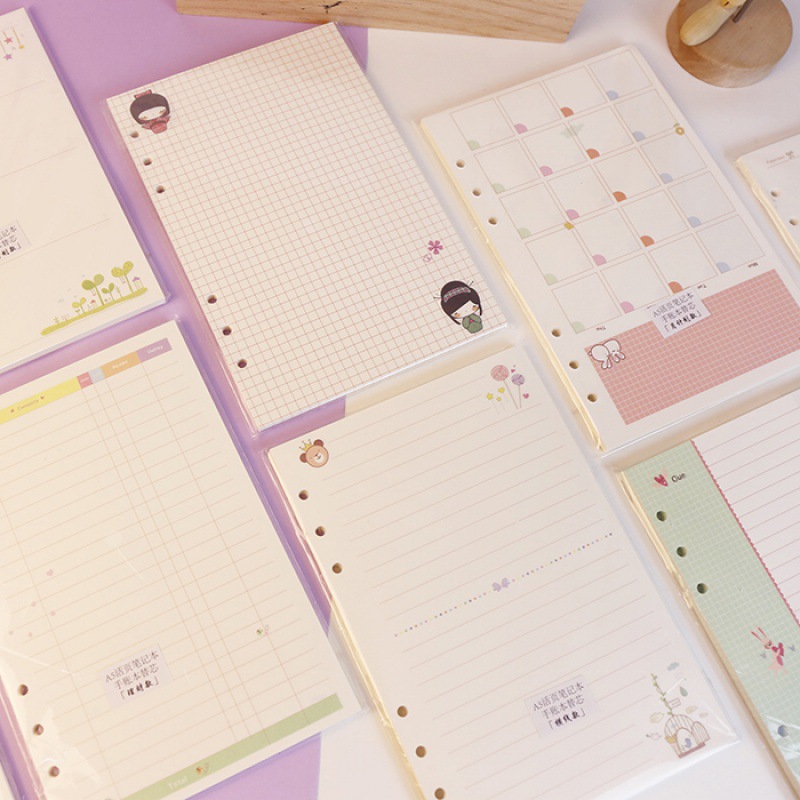 A5 Spiral Dotted Grid Notebook - Kawayi A5 A6 Notebook a fogli