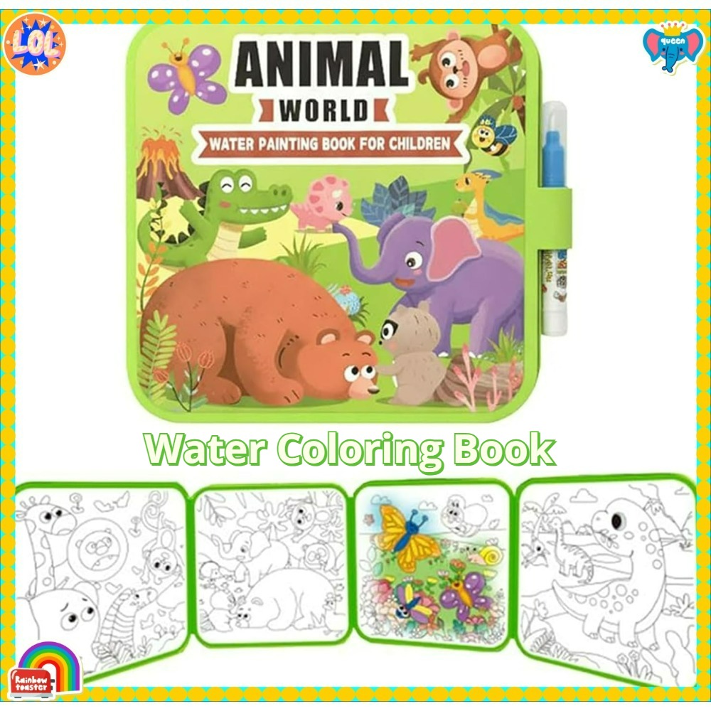 Reusable Water Magic Coloring Book - Set di libri da colorare ad