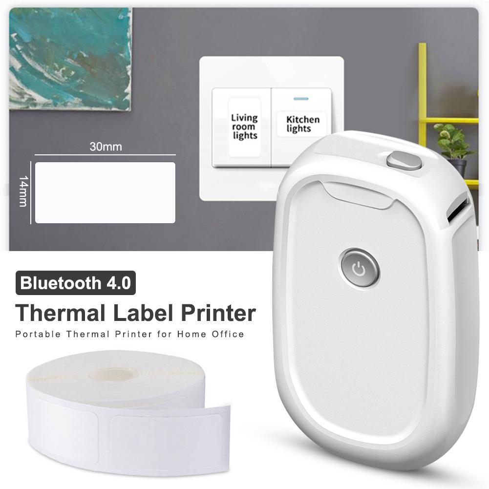 Mini Pocket Thermal Printer Paper Roll - Macchina per etichettatrice portatile senza fili