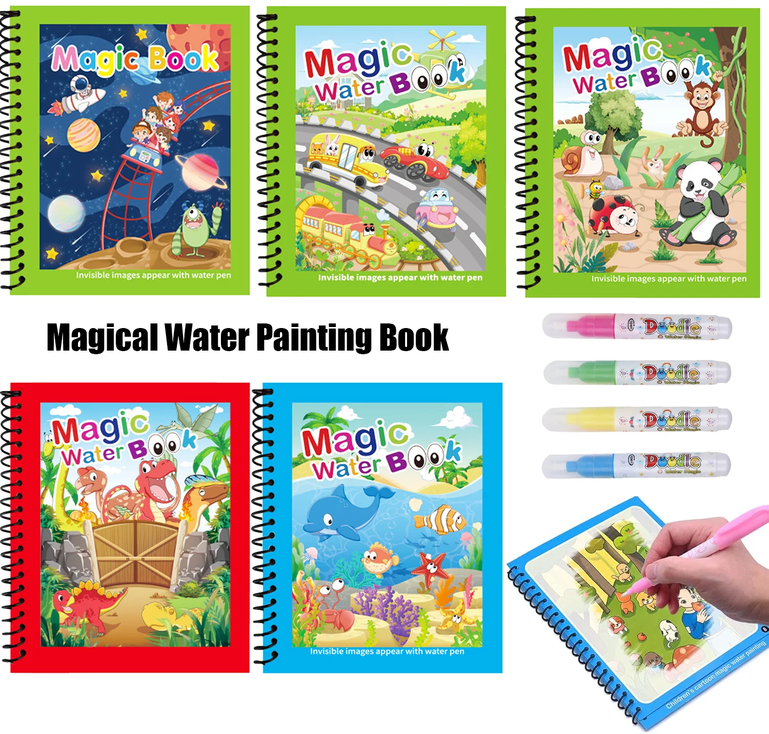 Reusable Water Magic Coloring Book - 1pc riutilizzabili per bambini libri di