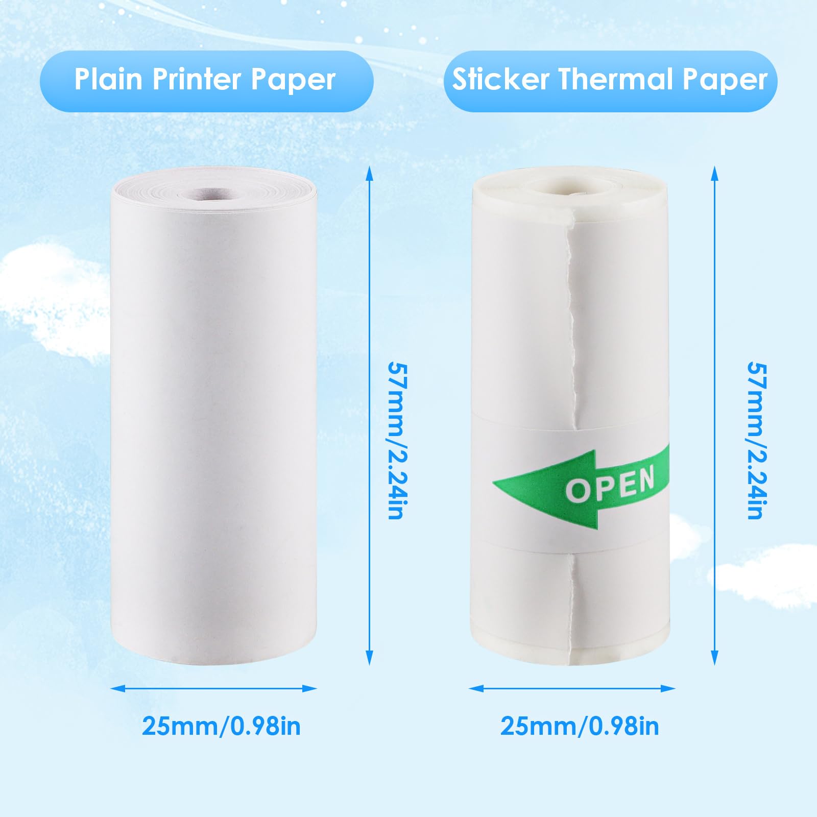 10 rotoli di carta termica per - Mini Pocket Thermal Printer Paper Roll recensione e prezzo