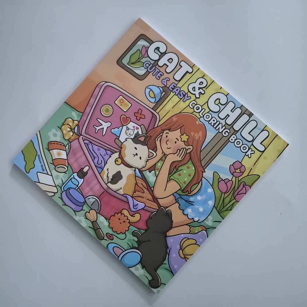 Gatto e ragazza, simpatico lib - Adult Coloring Book Stress Relief recensione e prezzo