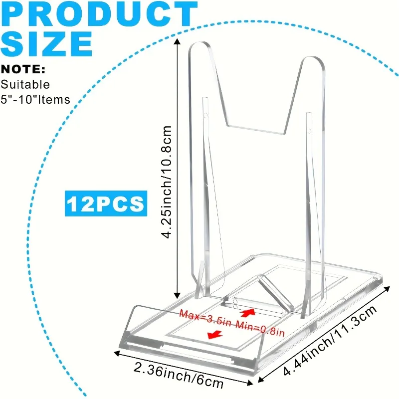 5/12 pezzi di supporti esposit - Clear Acrylic Book Stand Holder recensione e prezzo