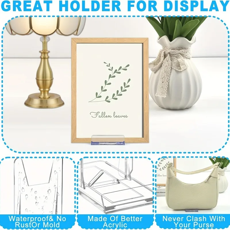 5/12 pezzi di supporti esposit - Clear Acrylic Book Stand Holder recensione e prezzo