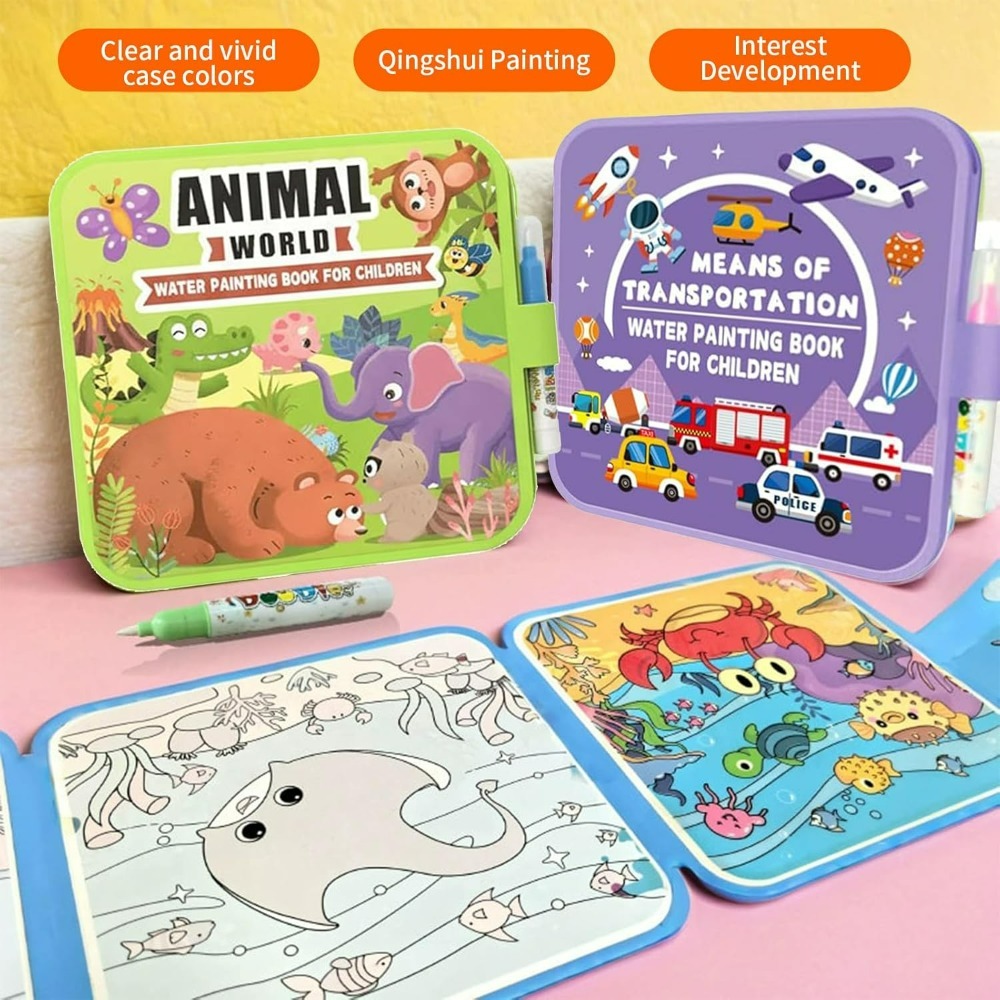 Set di libri da colorare ad ac - Reusable Water Magic Coloring Book recensione e prezzo