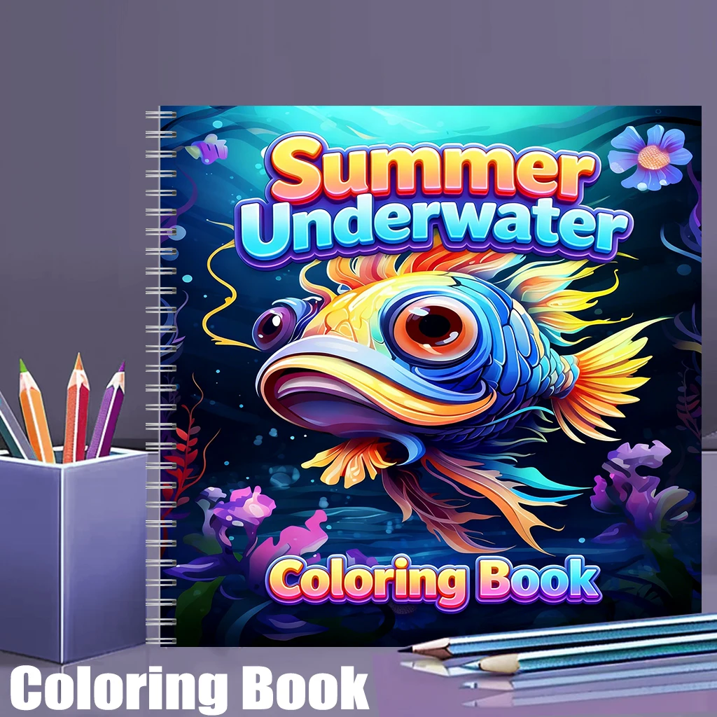 Libro da colorare subacqueo es - Adult Coloring Book Stress Relief recensione e prezzo