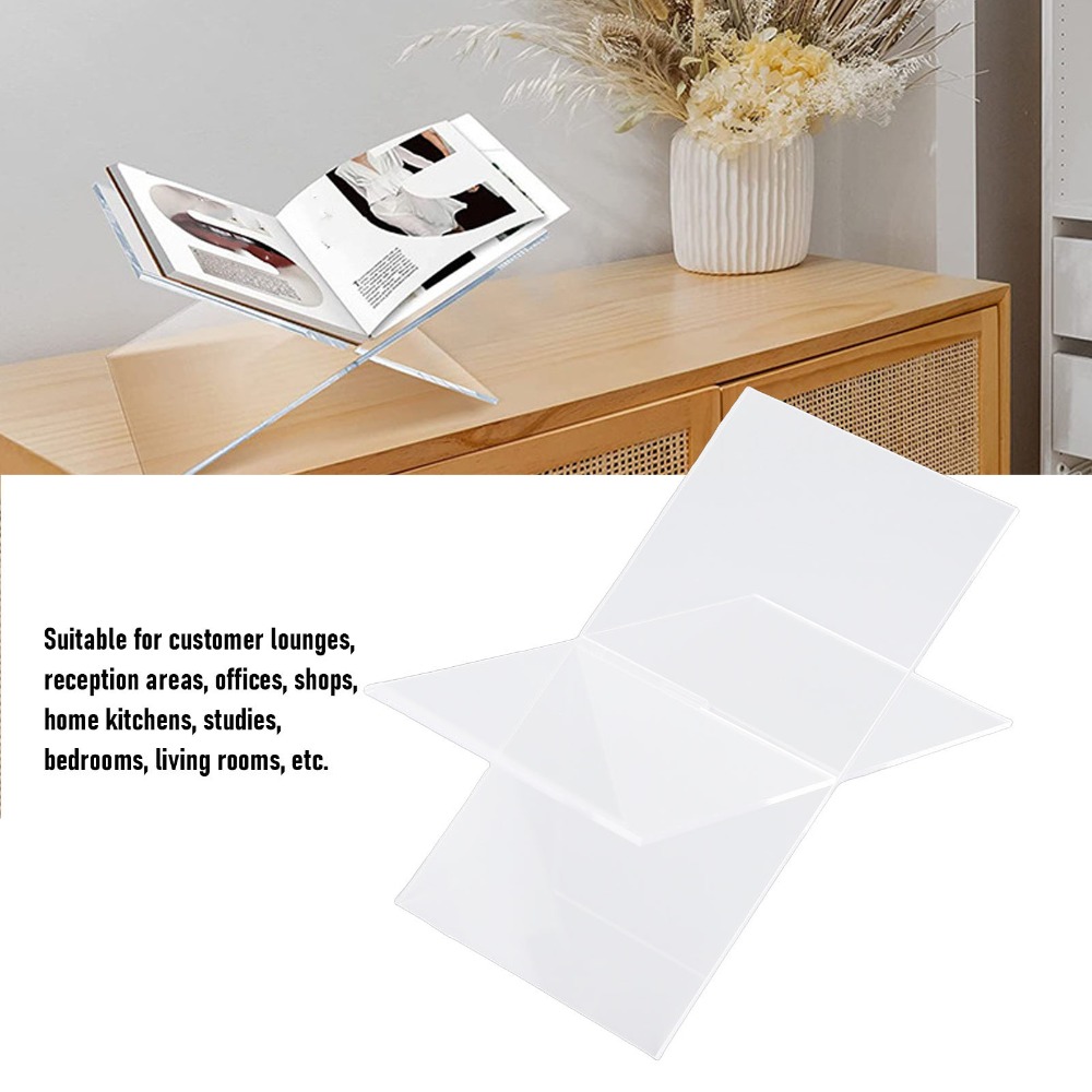 1 set di supporti per libri in - Clear Acrylic Book Stand Holder recensione e prezzo